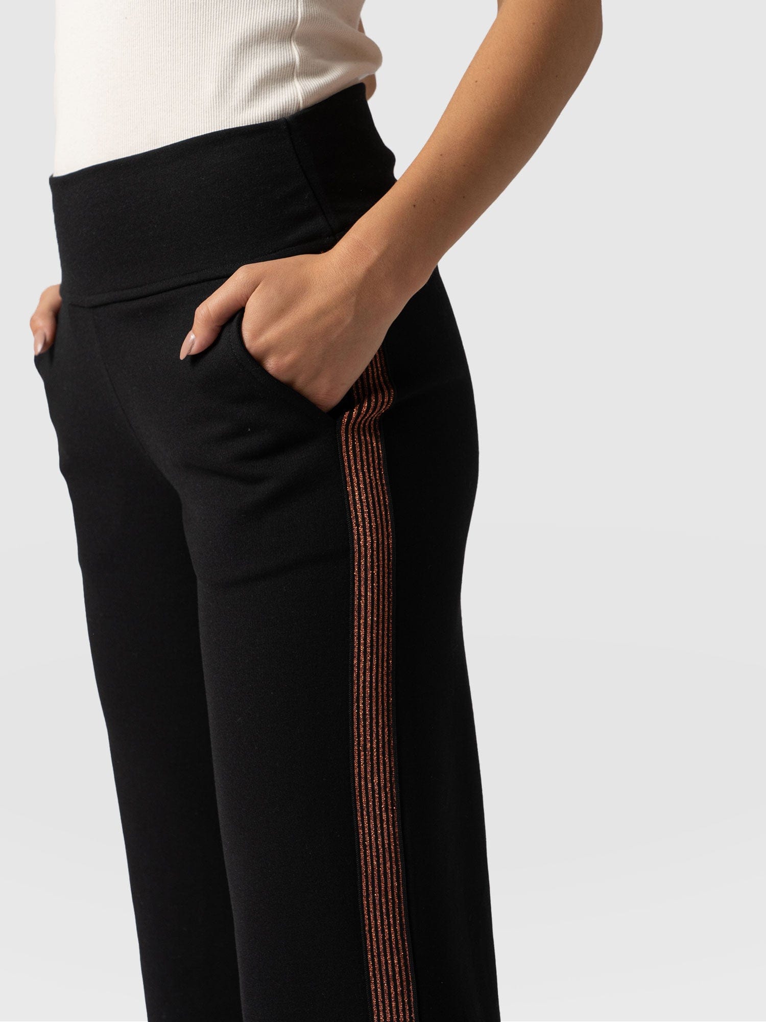 Runway Pant - Black-Bronze